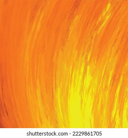 Brennende Feuer wie helle Pinselstriche sind grunge orange und gelbe Hintergrund. Vektorhintergründe mit quadratischer Vorlage und leerem, leerem Kopienraum für die Post in den sozialen Medien.