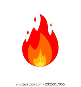 burning fire logo design template vector illustration