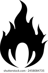 logotipo de fuego ardiente, icono simple