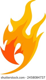 burning fire logo, simple icon