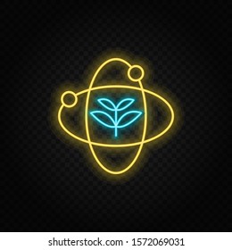 burning, fire neon vector icon. Blue and yellow neon vector icon.