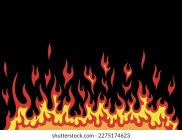 burning fire symbolic element of background , Vector illustration. 