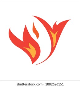 Burning fire. This image is a collection of burning flames.