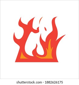 Feuer brennt. Dieses Bild ist eine Sammlung brennender Flammen.