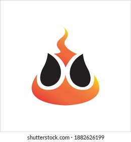 Feuer brennt. Dieses Bild ist eine Sammlung brennender Flammen.