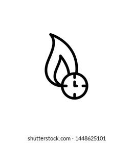 burning, fire, time icon. Simple thin line, outline vector of Time icons for UI and UX, website or mobile application