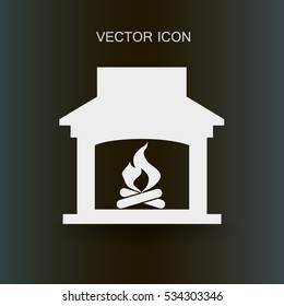ilustración vectorial de icono de chimenea de grabación