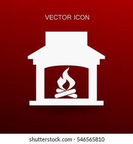ilustración vectorial de icono de chimenea de grabación