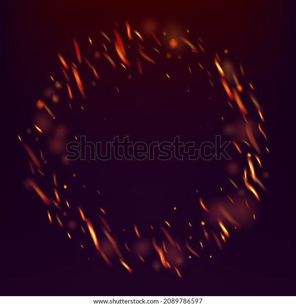 Burning Flame Fiery Sparkles Background.
Realistic Fire Effect on Black. Realistic Energy Glow. Isolated
Fire, Yellow Red Orange Sparks, Smoke. Bright Night, Glitter Gold.
Hot Blazing Gold
Flashes.