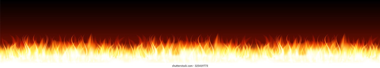 Burning Flame of Fire. Vector Illustration. EPS10