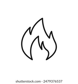 Burning Flame Icon Perfect for Fire and Energy Concepts