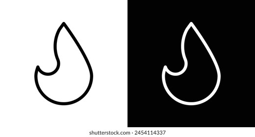 Burning Flame Icon Set. Fire symbol and heat sign vector.
