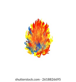 burning flame icon without background