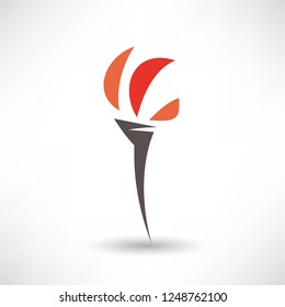 burning flame on the torch icon