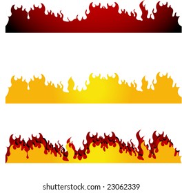 burning flames