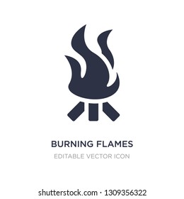 burning flames icon on white background. Simple element illustration from Nature concept. burning flames icon symbol design.