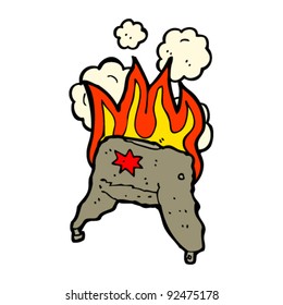 burning fur hat cartoon