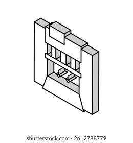 burning garbage machine isometric icon vector. burning garbage machine sign. isolated symbol illustration