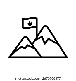 Burning Goal Icon Element For Design