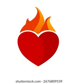 Corazón ardiente - Ilustración vectorial