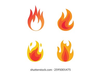 Burning Hot Fire Illustration Vector, fire flame icon, burning fire, fire symbol, flame clipart, flame logo