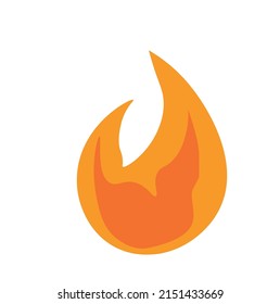 A burning hot flame - Nature Illustration  - Vector , icon 
