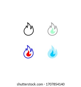 conjunto de iconos de grabación.  simple, contorno, color. sanidad e icono médico.