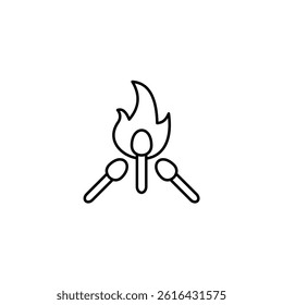 Burning illustration vector line icon icons design