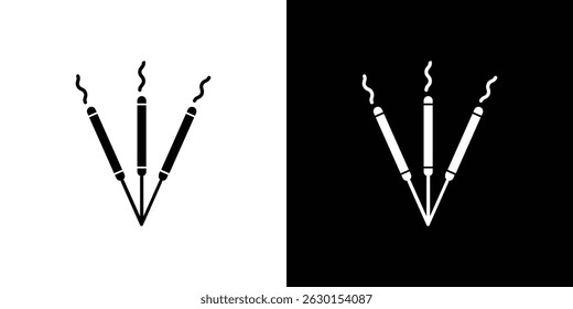 Concepto de icono de palo de incienso ardiente, Ilustración vectorial