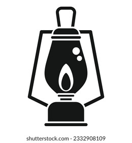 Burning lamp icon simple vector. Travel trip. Compass adventure