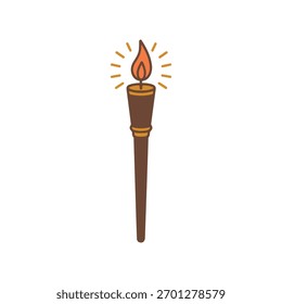 Clipart de Vector de lámpara ardiente sobre fondo blanco.