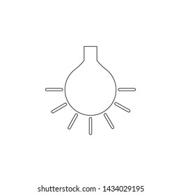 a burning light bulb icon. Element of web for mobile concept and web apps icon. Outline, thin line icon for website design and development, app development