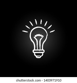 burning light bulb neon icon. Elements of creative idea set. Simple icon for websites, web design, mobile app, info graphics