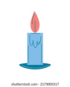 burning light candle icon isolated