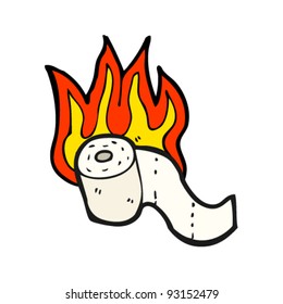 burning loo roll cartoon