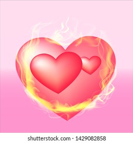 A burning love circle logo for business