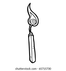 burning match cartoon