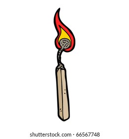 burning match cartoon