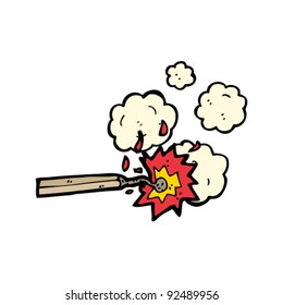burning match cartoon