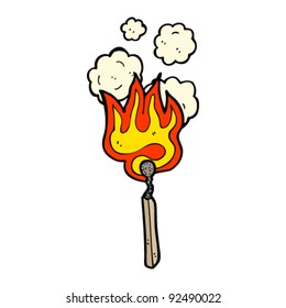 burning match cartoon