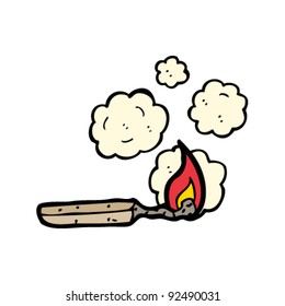 burning match cartoon