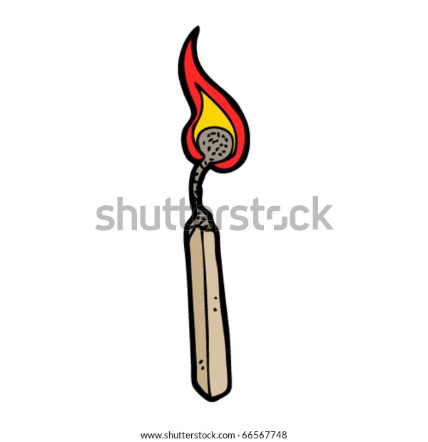 Burning Match Cartoon Stock Vector (Royalty Free) 66567748 Shutterstock