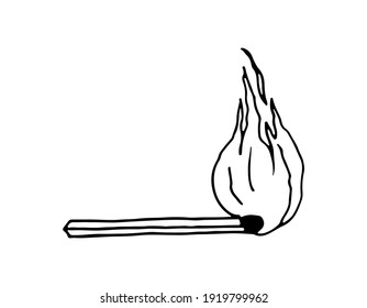 Pelando. Coincidencia. Adecuado para postales, fondos, volantes, decoraciones, banners, iconos. Ilustración vectorial en estilo de contorno de doodle ..