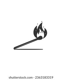 Burning match with fire, Match - Lighting Equipment, Matchstick, Burning, Igniting, Fire