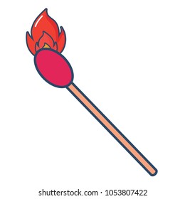Burning match icon