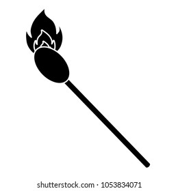 Burning match icon