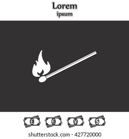 burning match icon