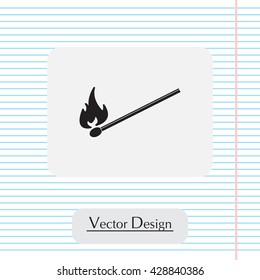 burning match icon