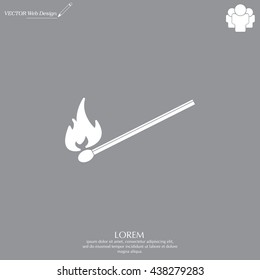 burning match icon