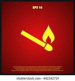burning match icon